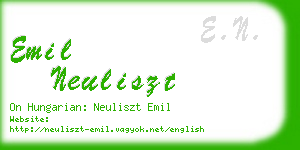 emil neuliszt business card